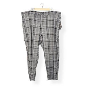 Ava & Viv Houndstooth Plaid Elastic Cropped Pants